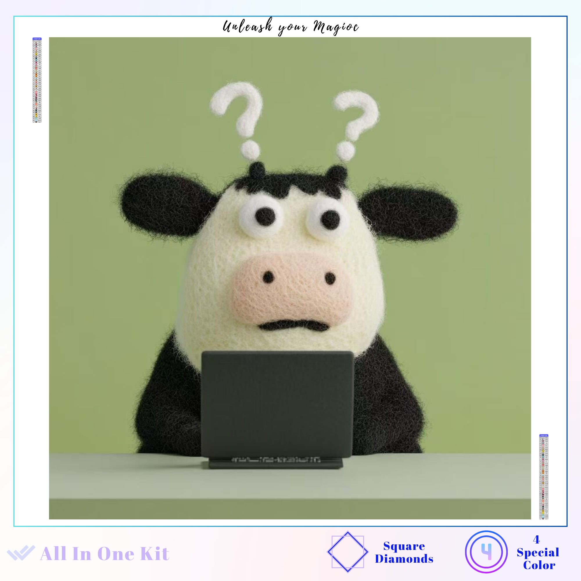 Confused Cow At Work