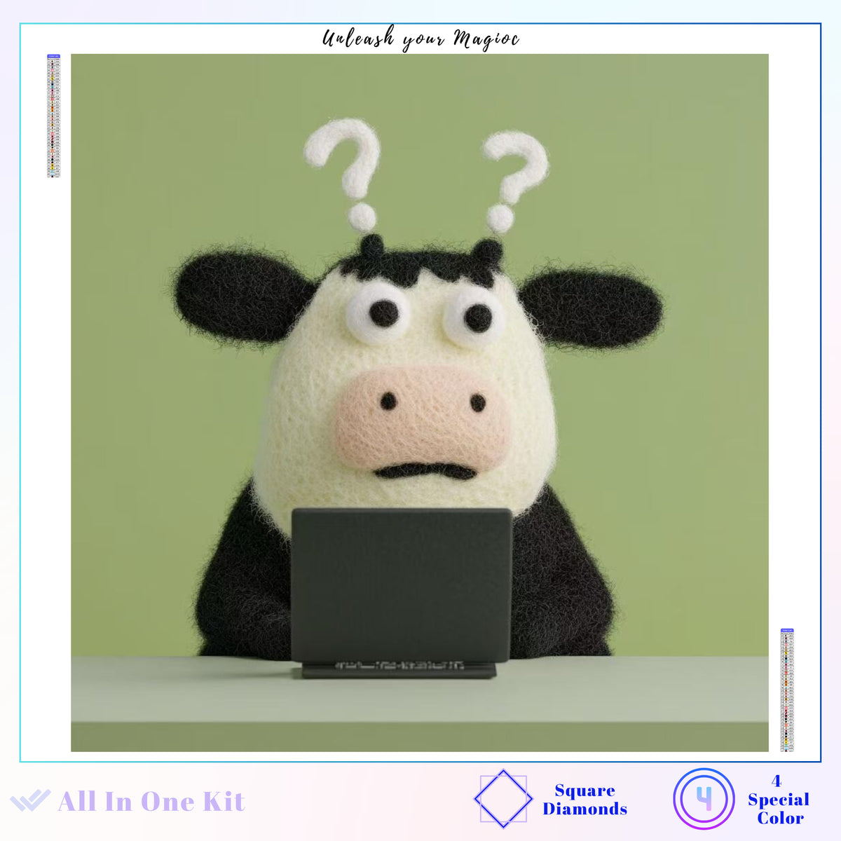 Confused Cow At Work