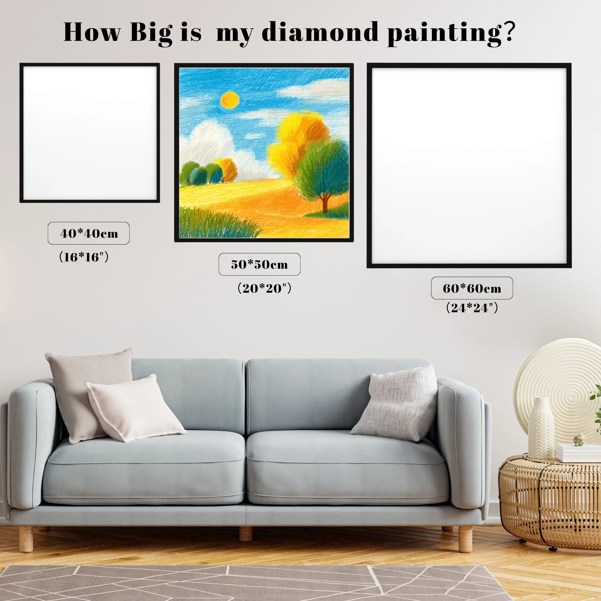 Crayon Scribble Sunny Field