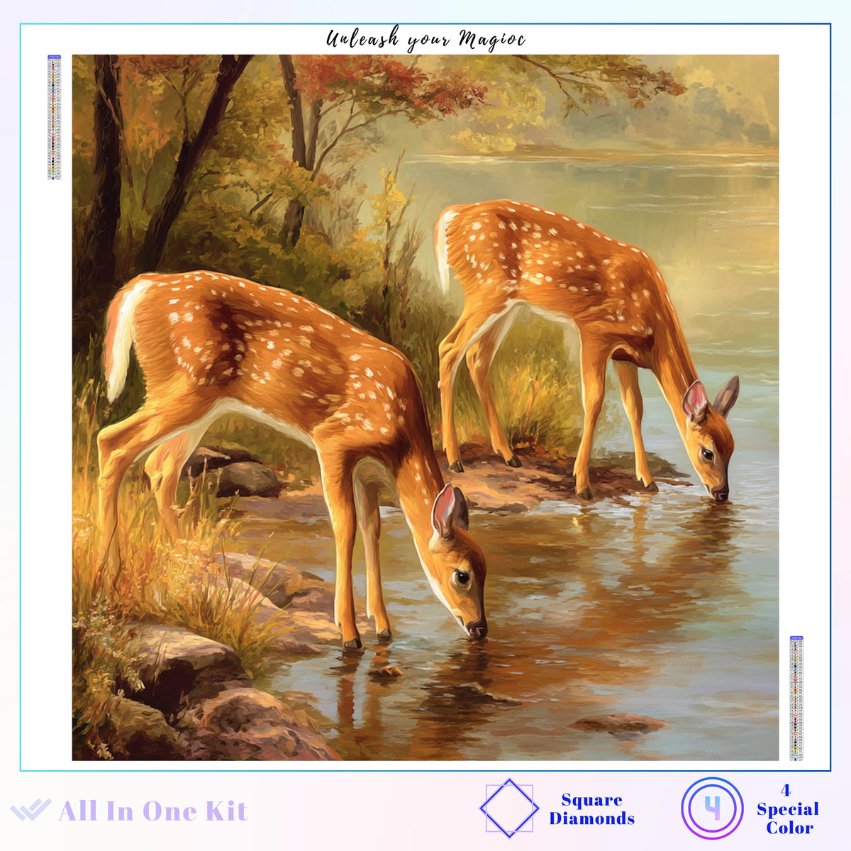 Deer at a Tranquil Lake