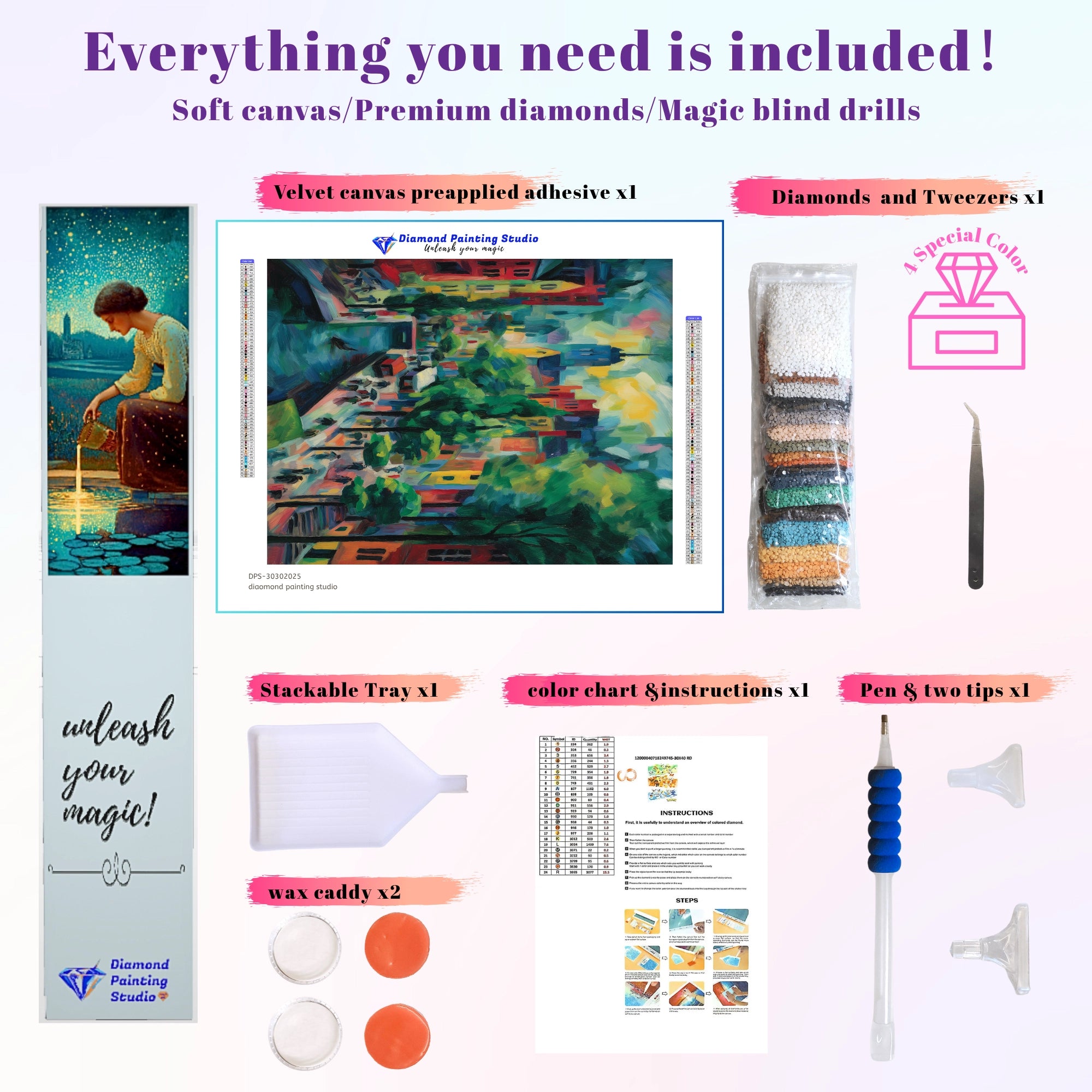 Expressionist Canal City Canvas