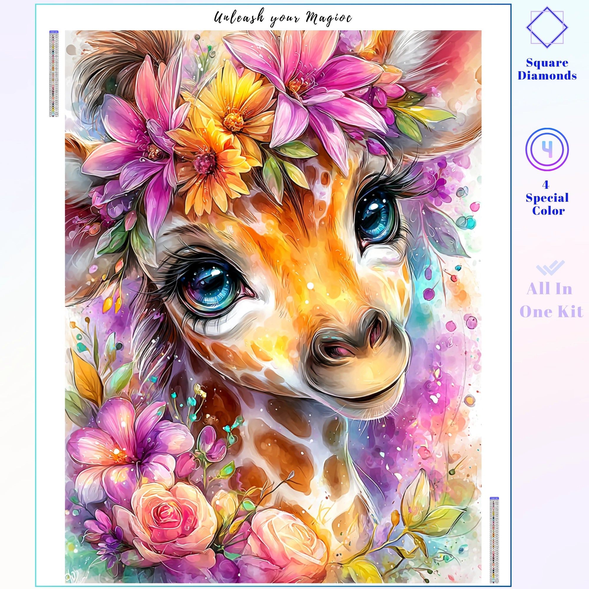 Floral Deer & Blossoms