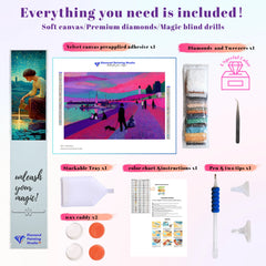 Fuchsia Coastal Promenade Sunset