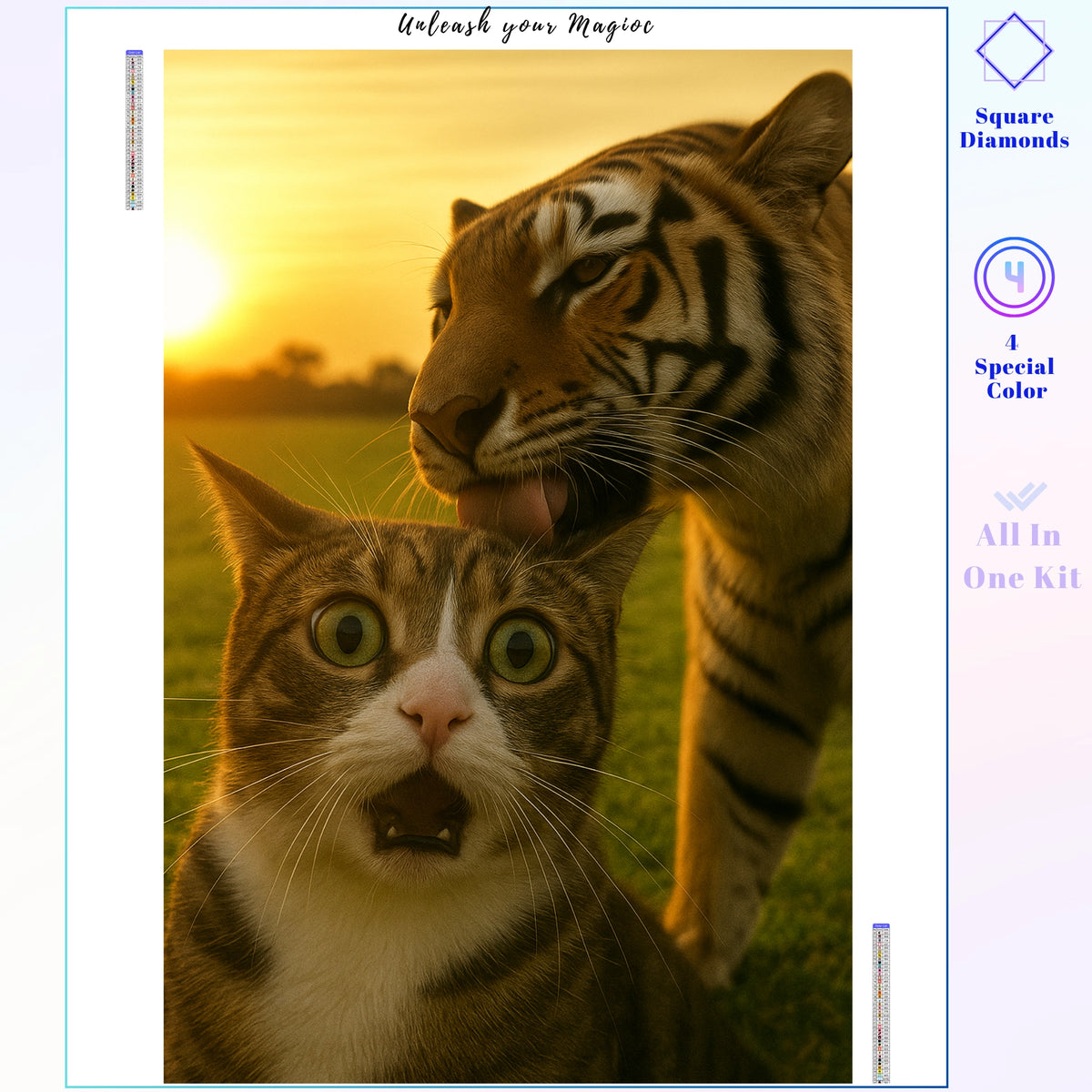 Funny Cat & Tiger Selfie