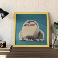 Framed version of the Gangsta Frog diamond painting, ready to be displayed as an ironic, fun desktop decor piece or sent as a friend gift. Perfect for those who appreciate low-key humor and stylish expression.