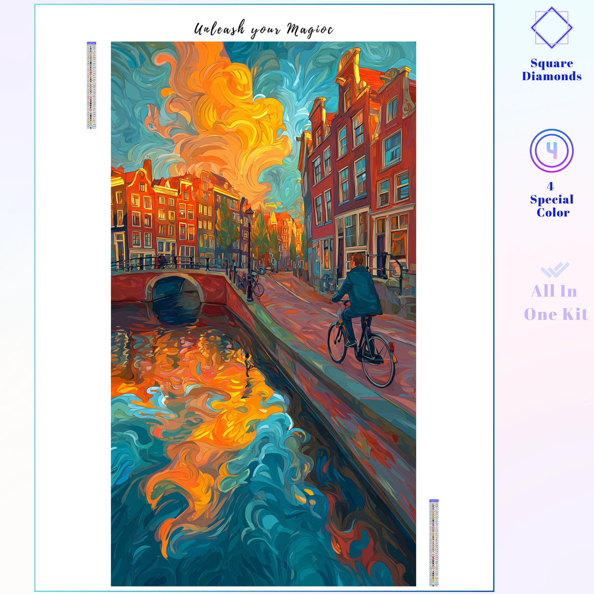 Impasto Canal Sunset Cyclist