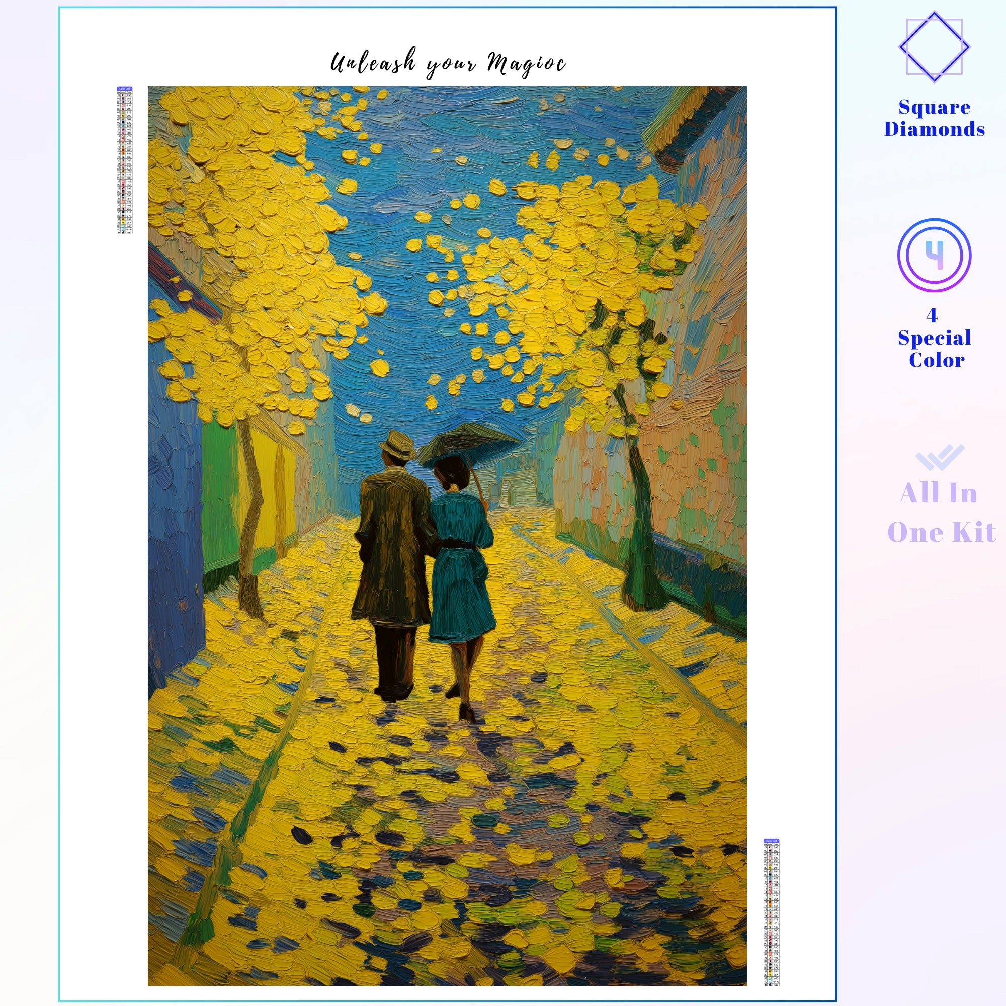 Impasto Golden Path Couple