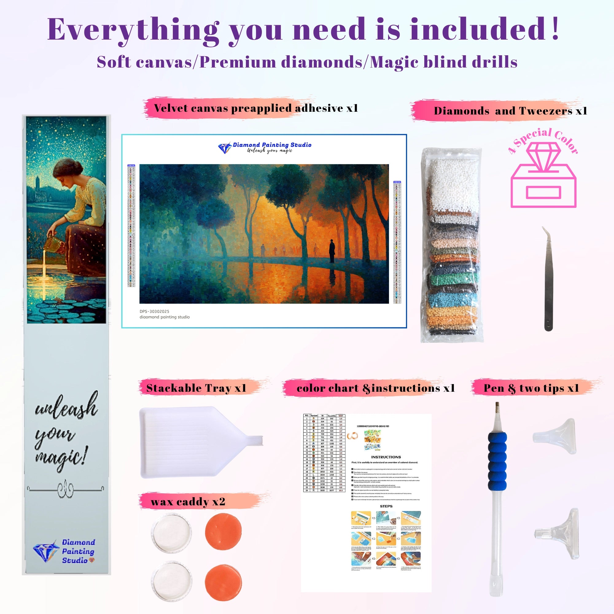 Impasto Orange Blue Glow