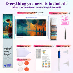 Impasto Orange Blue Glow