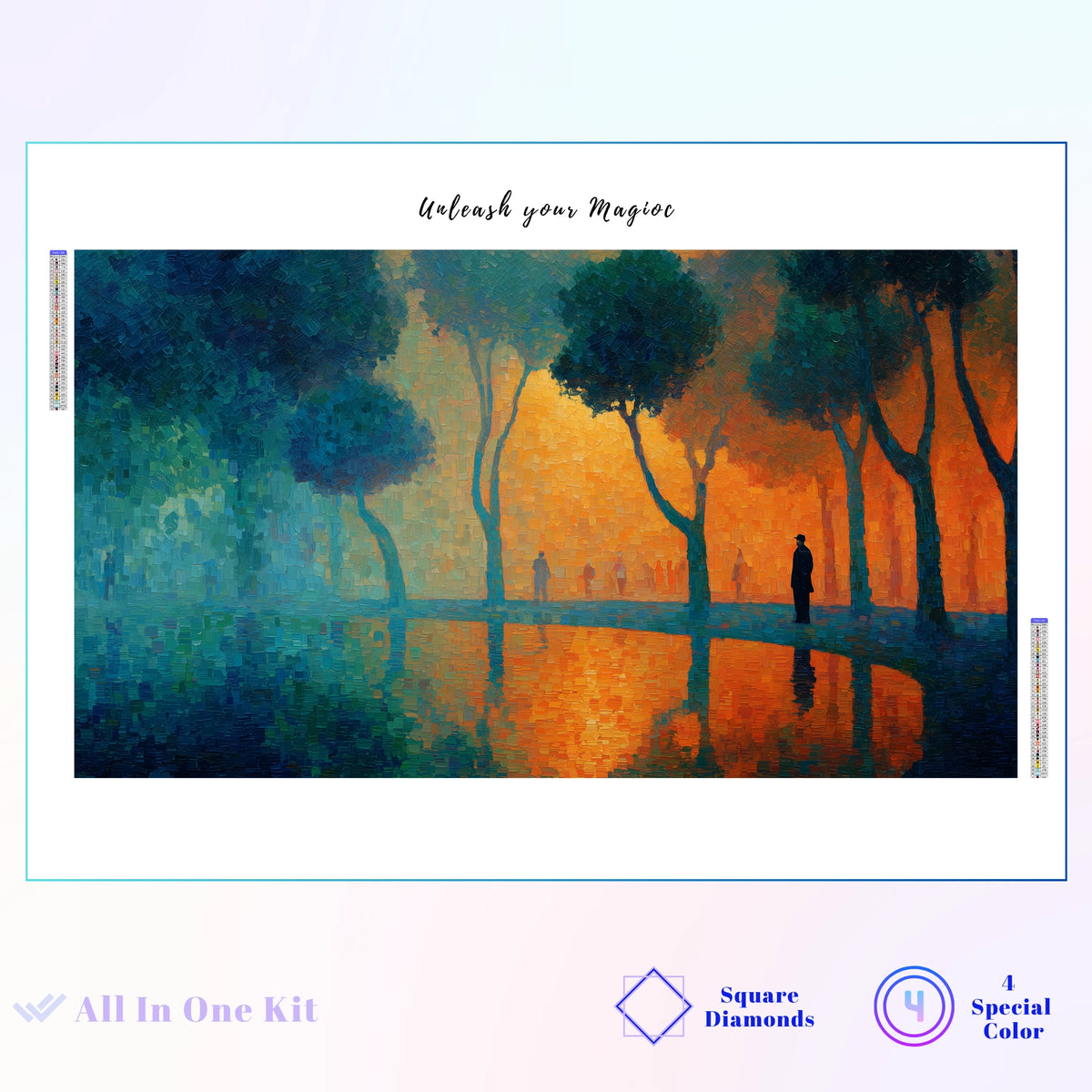 Impasto Orange Blue Glow