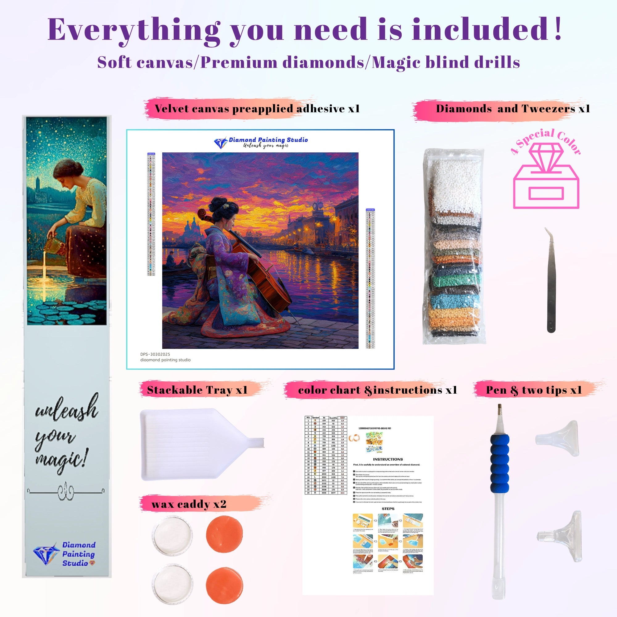 Impasto Sunset Cello Serenade