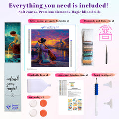 Impasto Sunset Cello Serenade