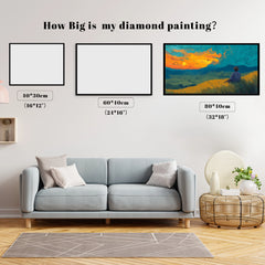 Impasto Sunset Contemplation Field