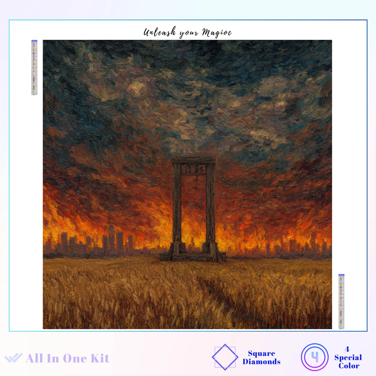 Impasto Sunset Gate Wheatfield