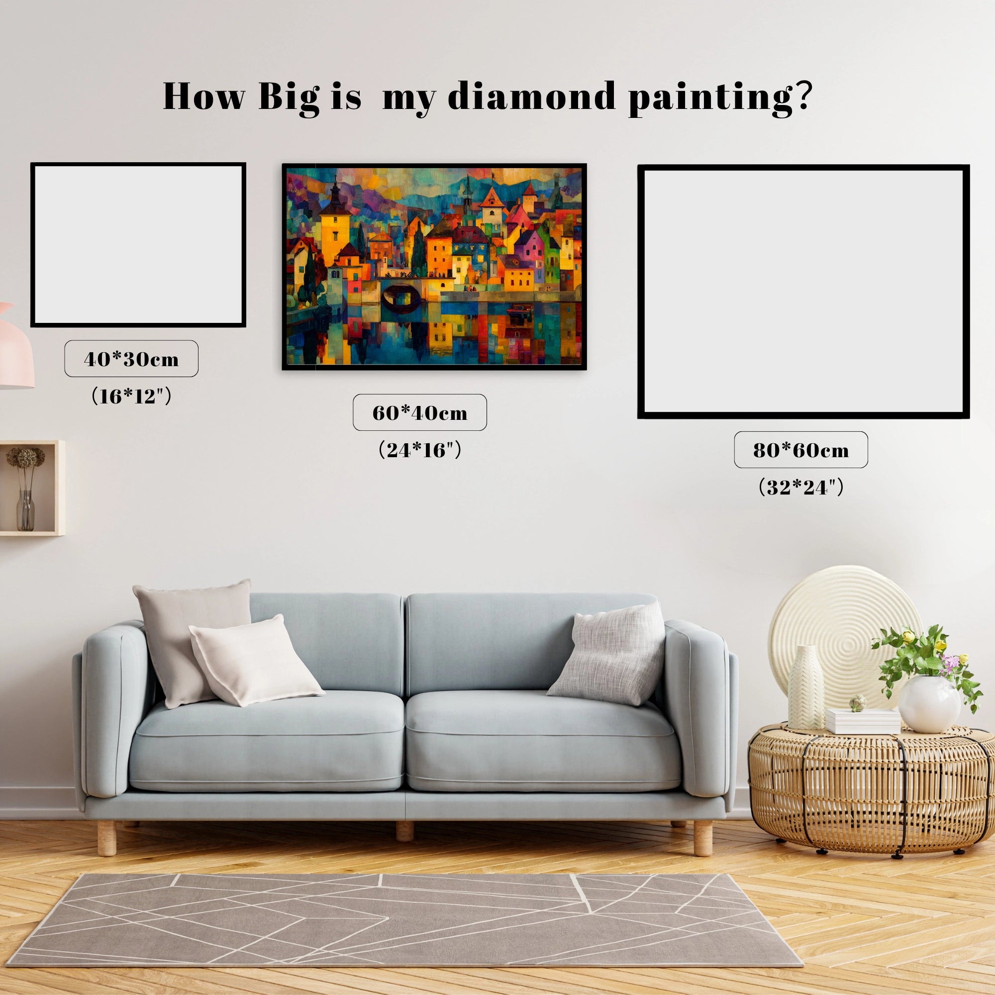 Impressionist Cityscape Water Reflection