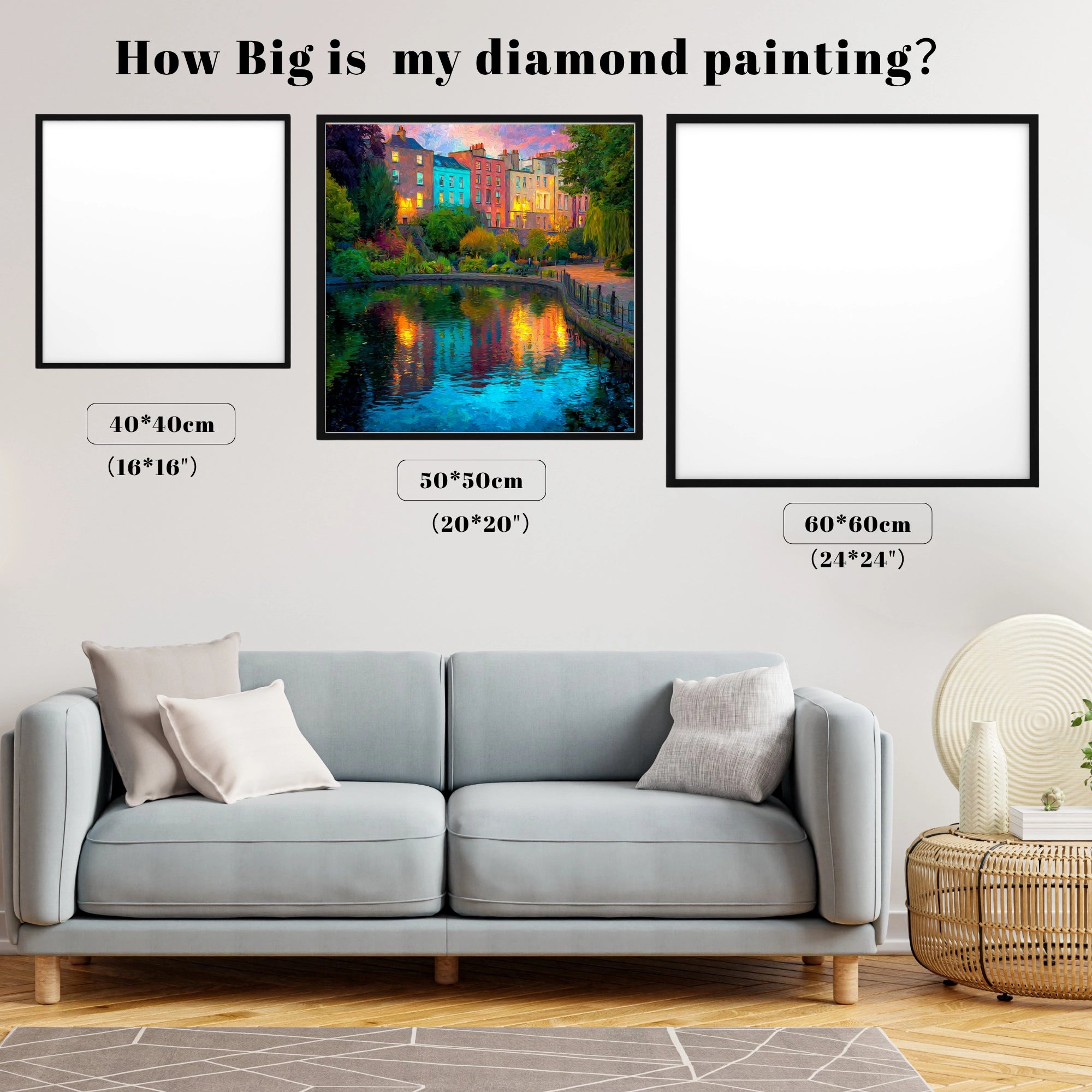 Impressionist Garden Pond Reflection