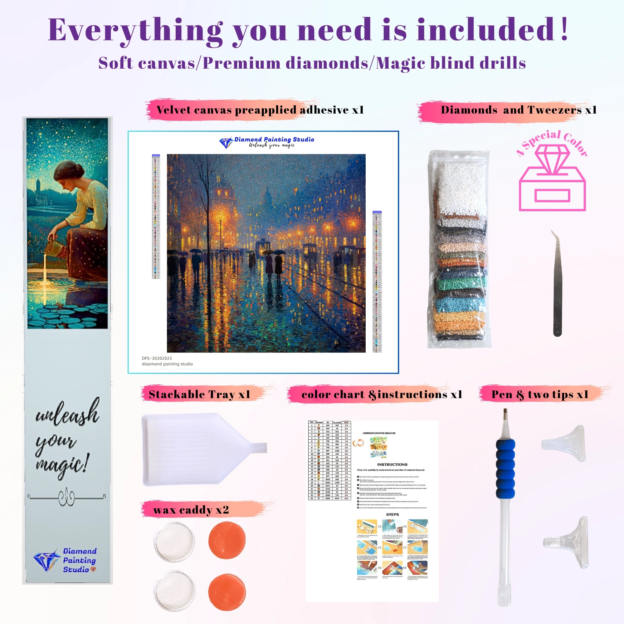 Impressionist Rainy City Night