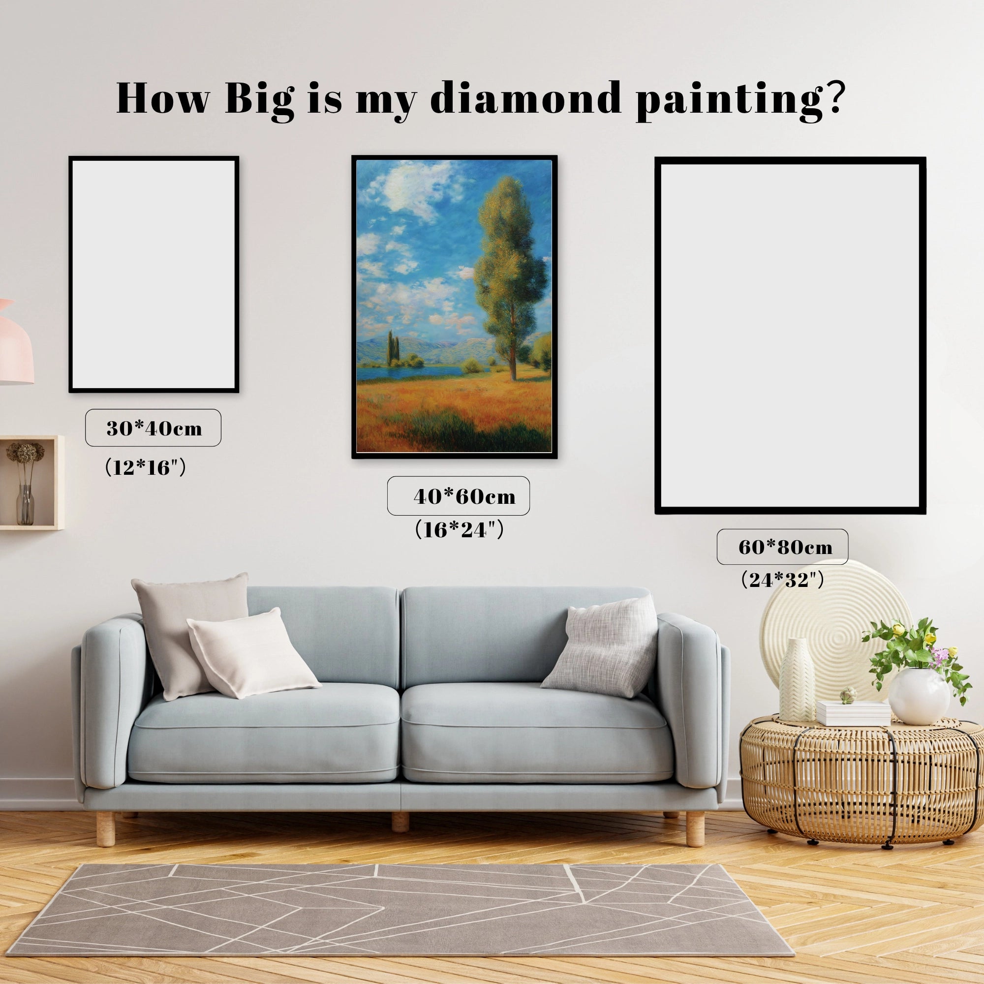 Impressionist River Landscape Tree