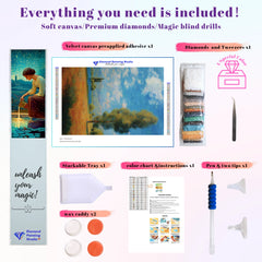 Impressionist River Landscape Tree