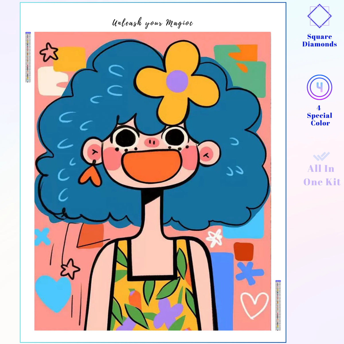 Joyful Cartoon Bloom Girl