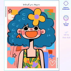Joyful Cartoon Bloom Girl