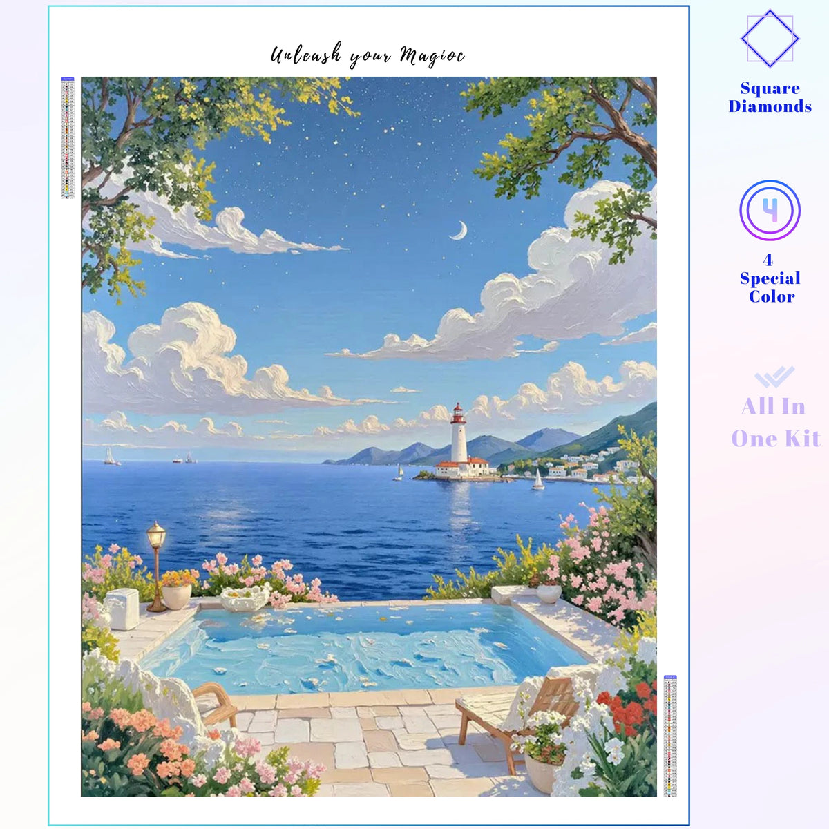 Mediterranean Seaside Oasis View