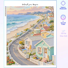 Pastel Beach Cottage Coast