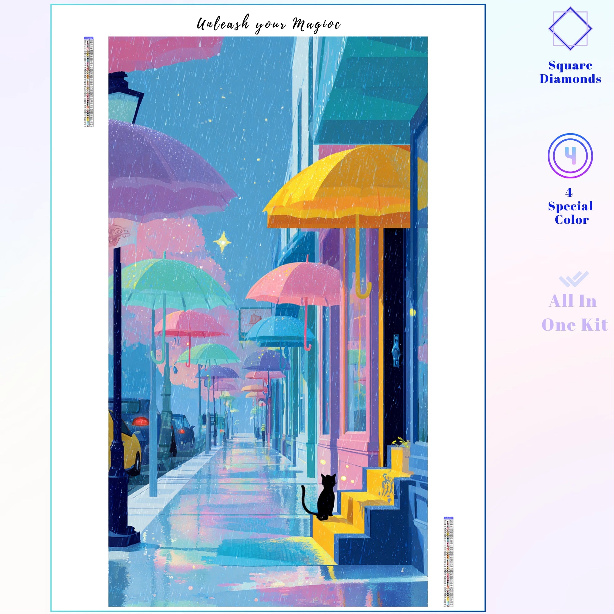 Pastel Rainy Alley Cat