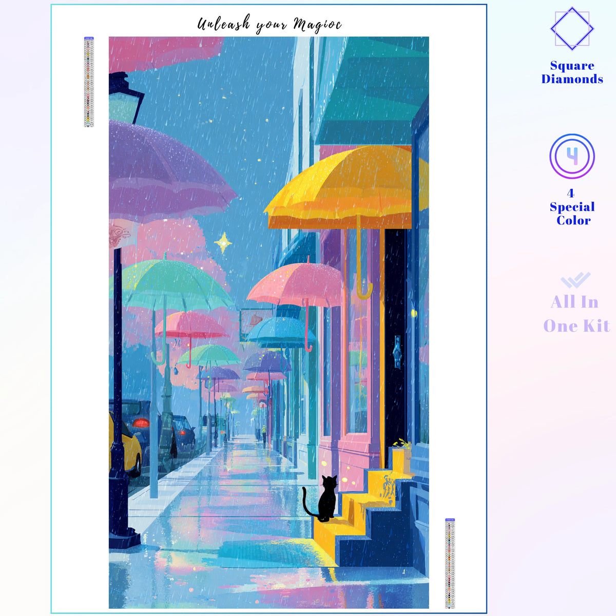 Pastel Rainy Alley Cat