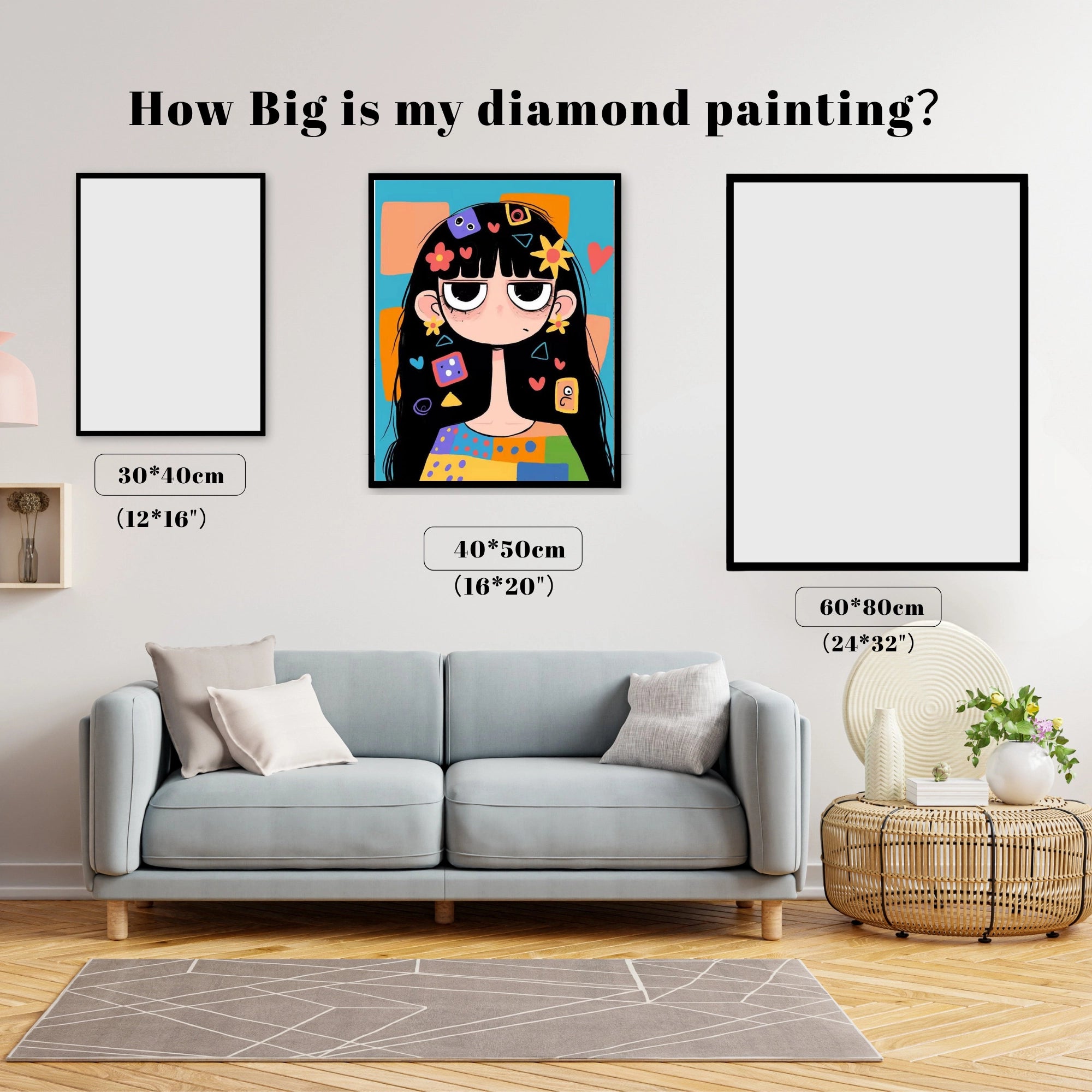 Patchwork Doodle Girl Fun