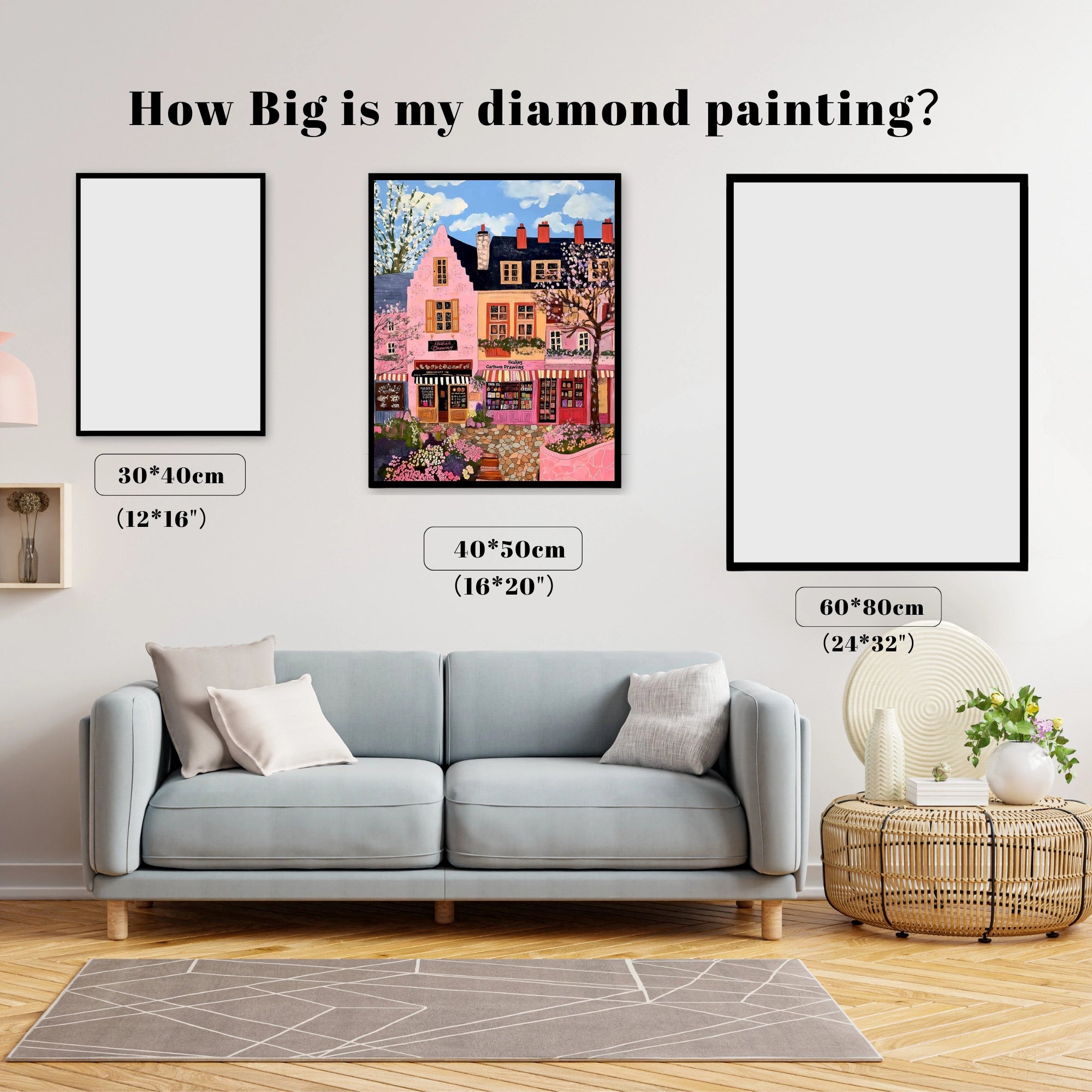 Pink Row House Spring Bloom