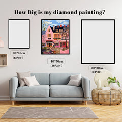 Pink Row House Spring Bloom