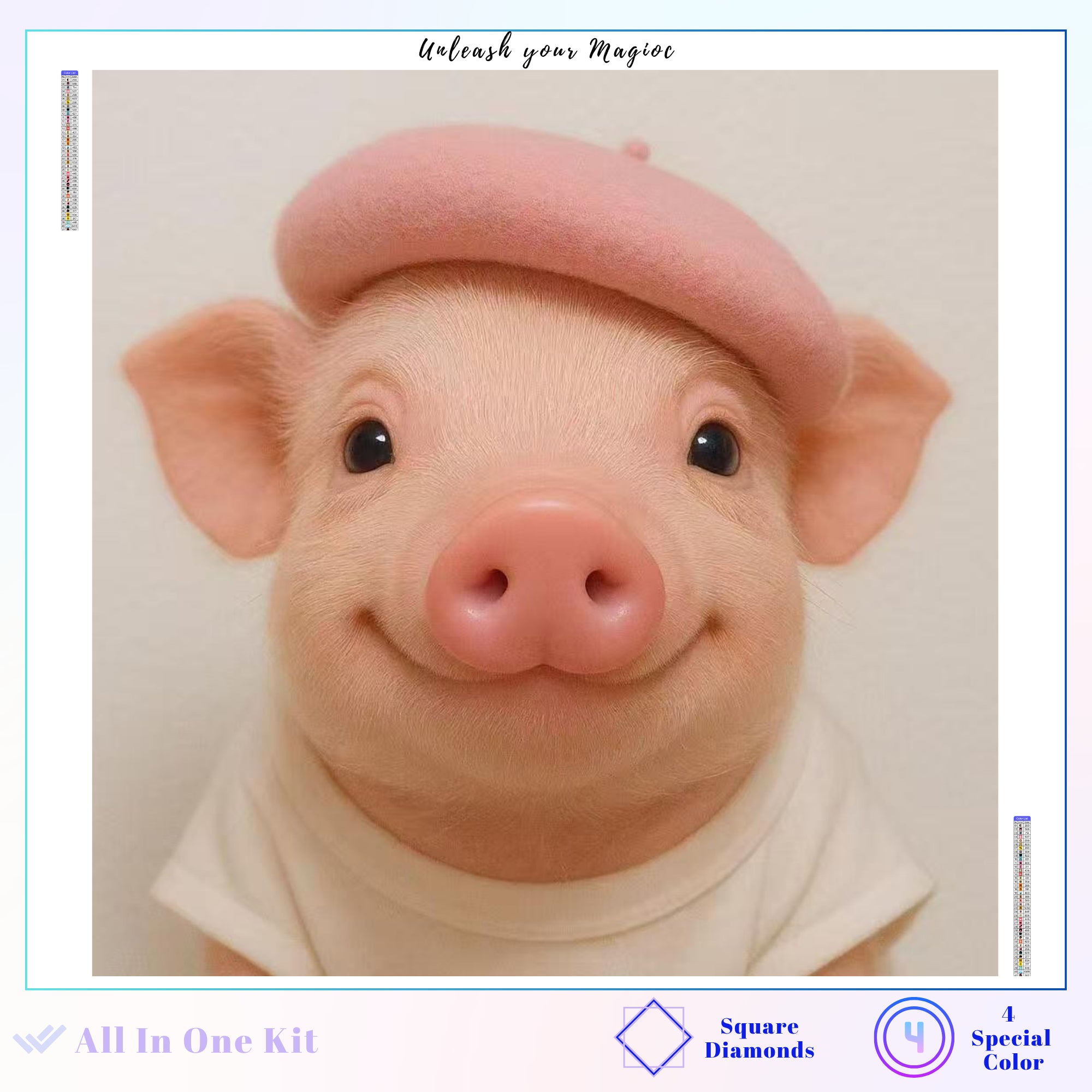 Pink Beret Pig