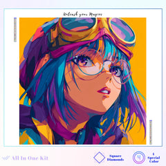 Pop Art Racer Girl Portrait
