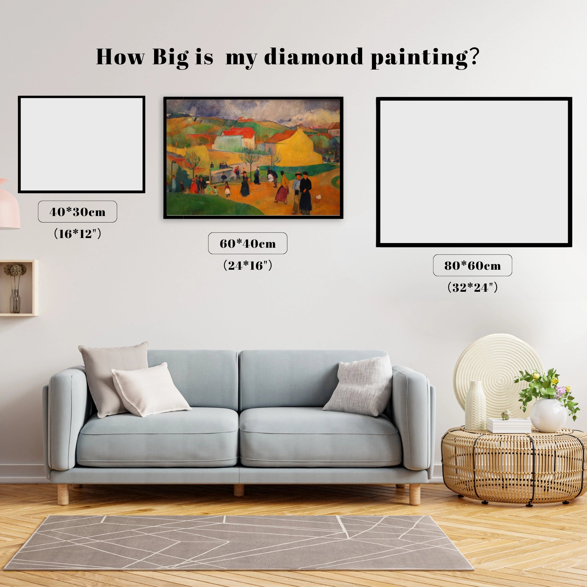 Post-Impressionist Village Gathering