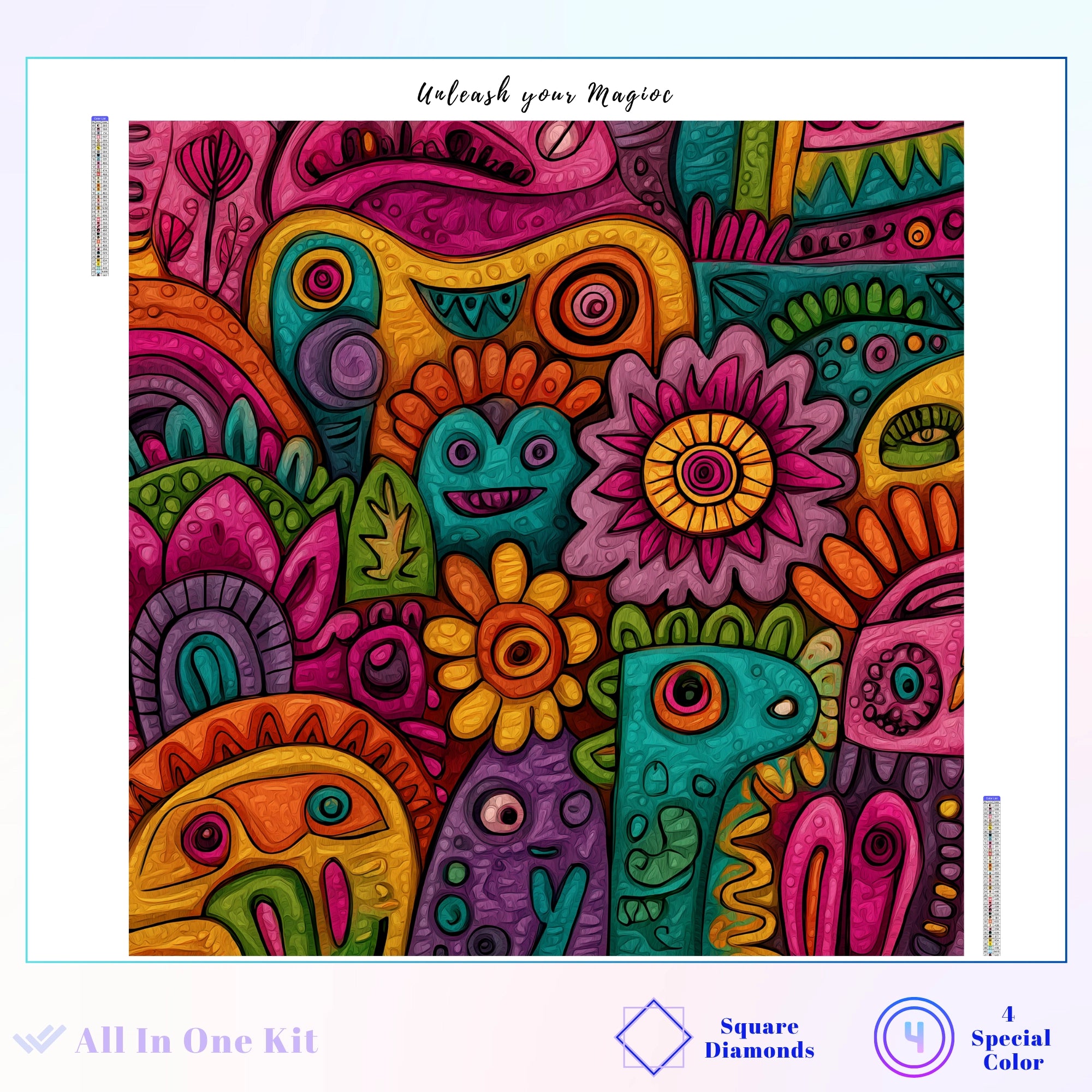 Psychedelic Doodle Monster Chaos