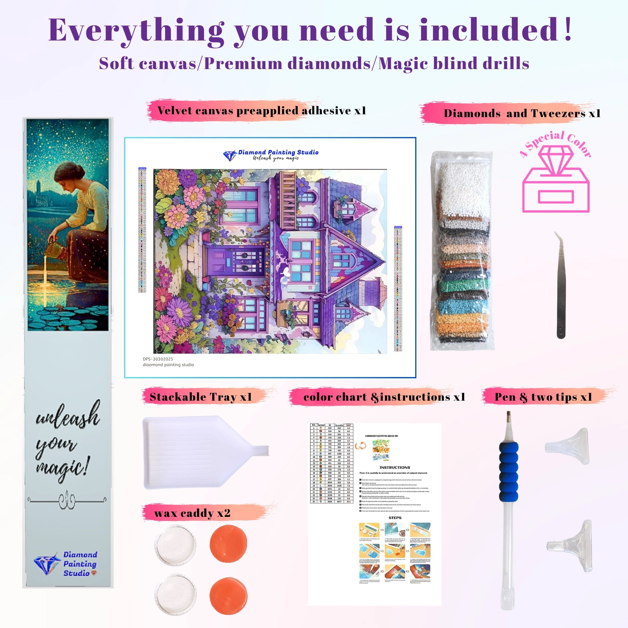 Purple Victorian Dreamhouse Garden