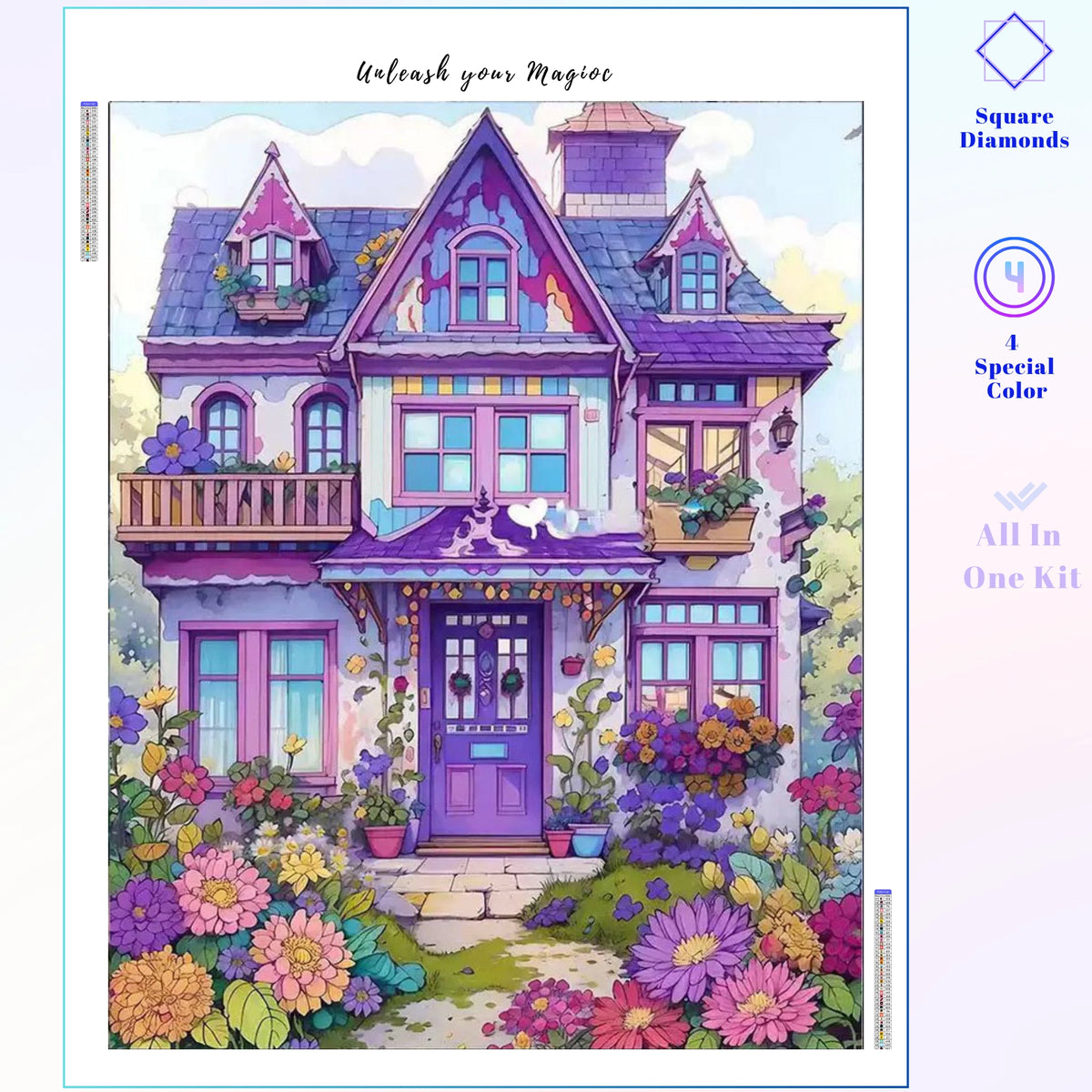 Purple Victorian Dreamhouse Garden