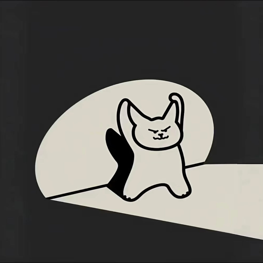 DIY diamond art kit of a sly-faced cat with mischievous charm — a fun beginner-friendly project for adults who love pet humor.