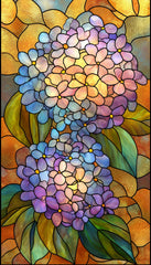 Stained Glass Hydrangea Bouquet