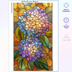 Stained Glass Hydrangea Bouquet