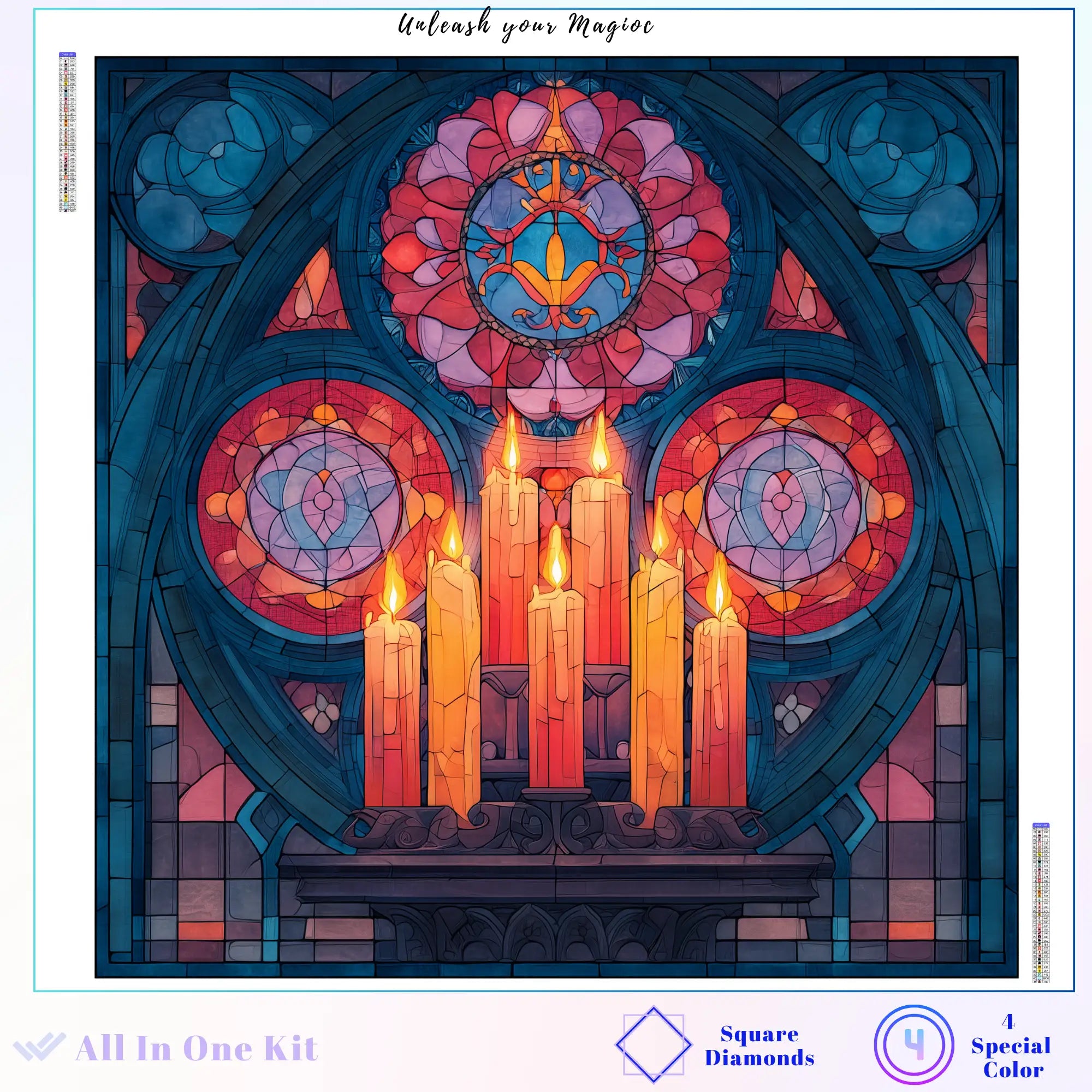 Stained Glass Sanctuary Candles