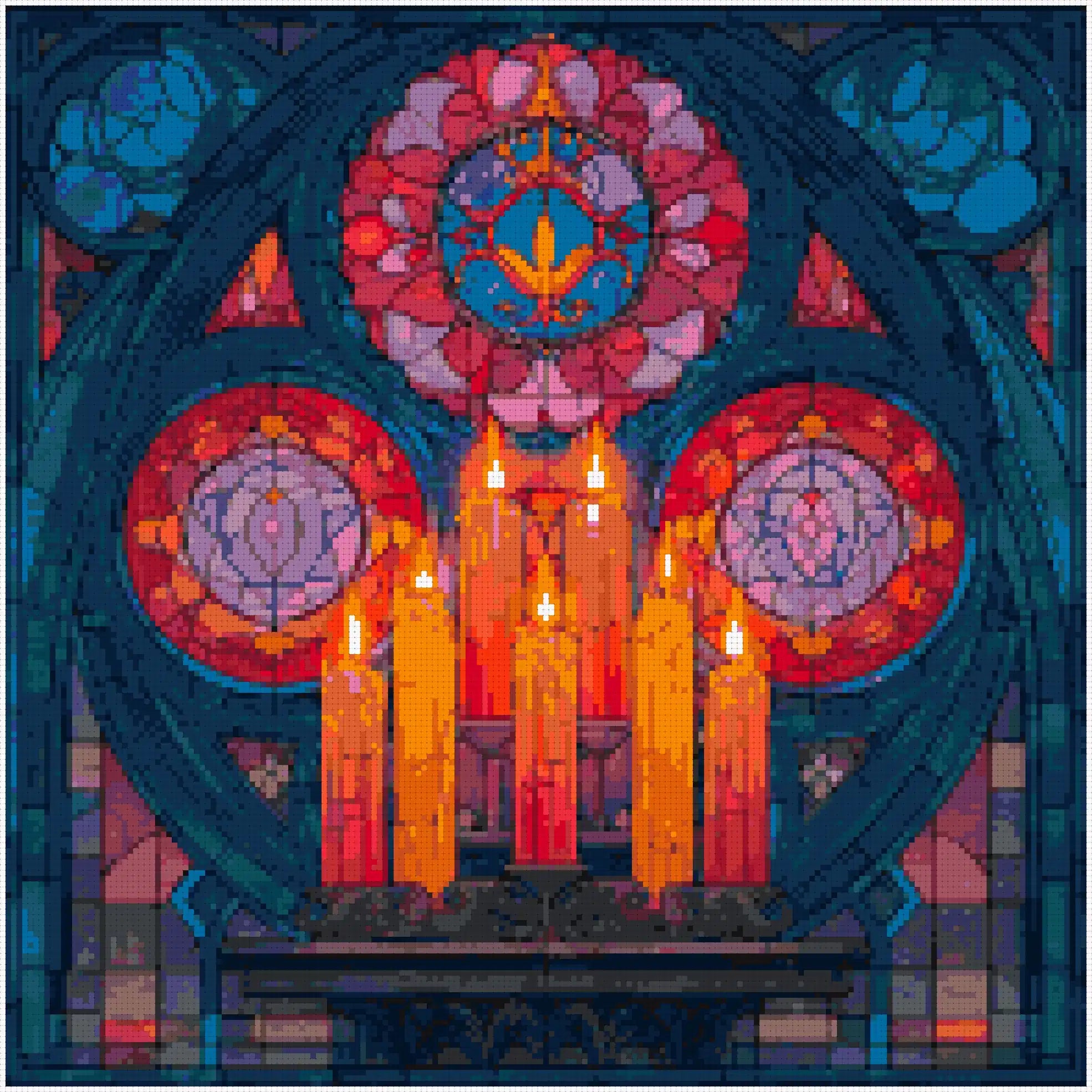 Stained Glass Sanctuary Candles