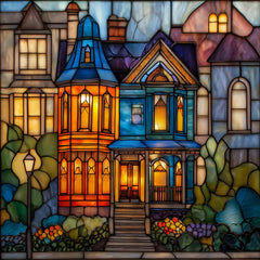 Stained Glass Victorian Home