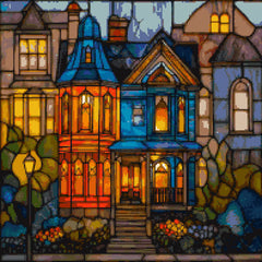 Stained Glass Victorian Home