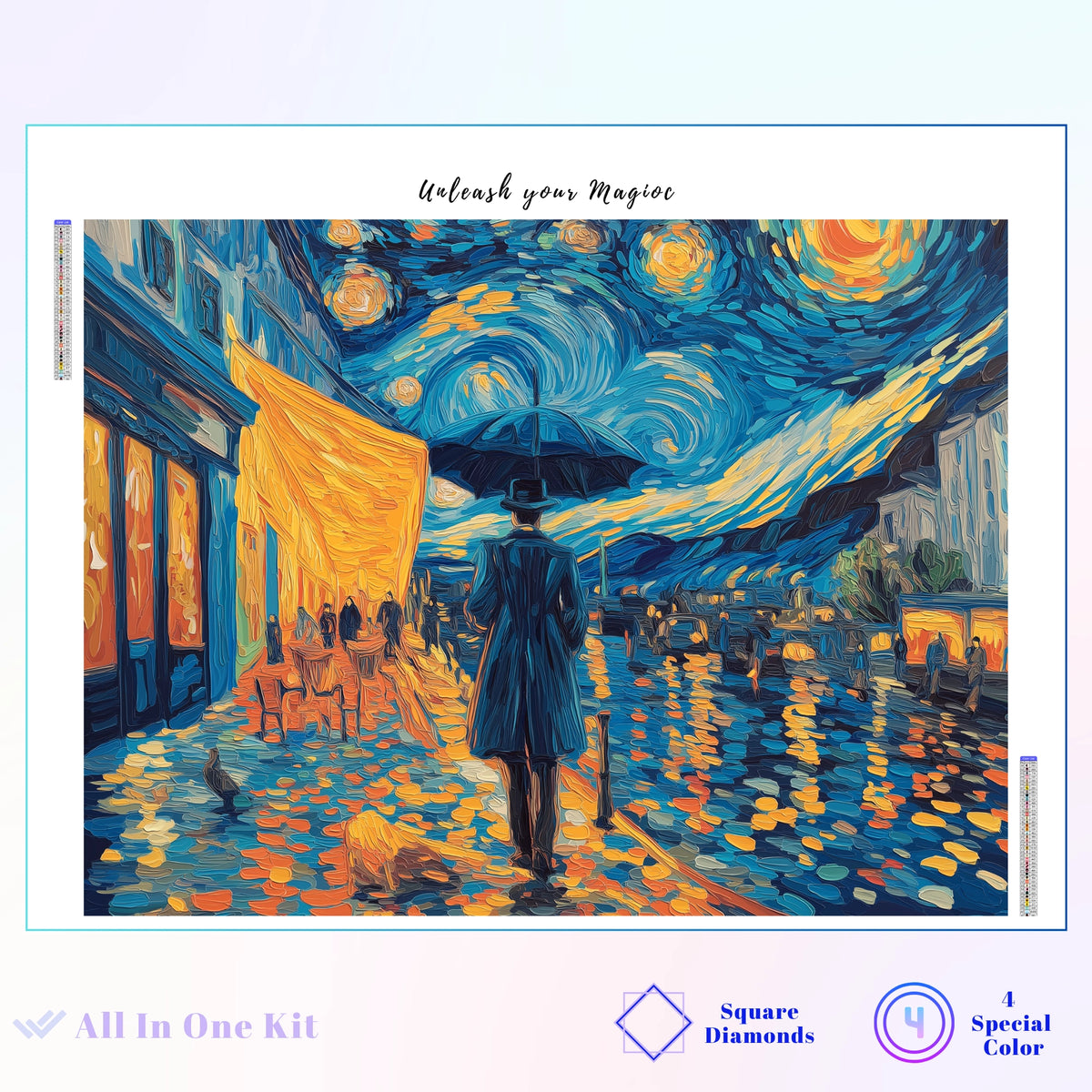 Starry Night City Walk Rain