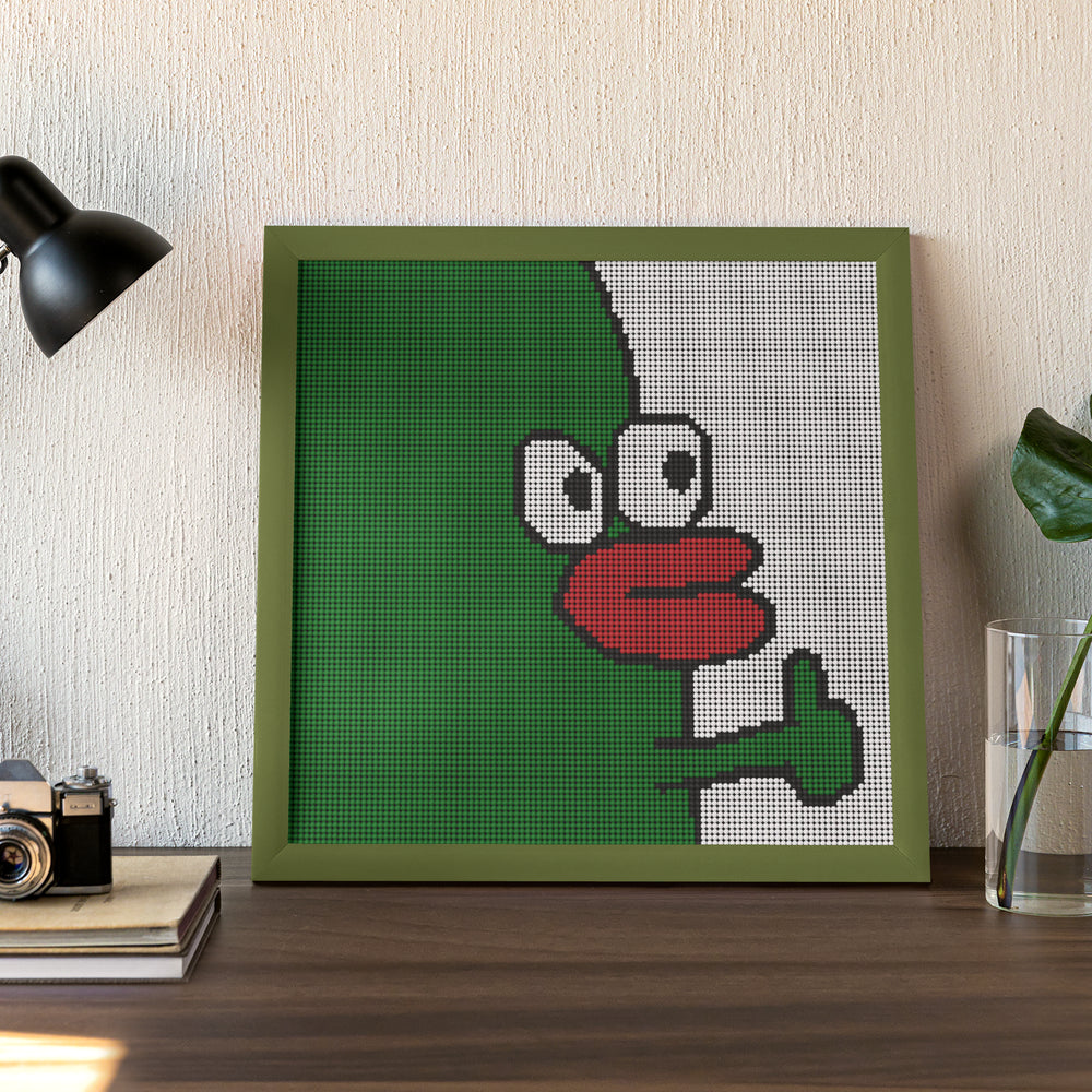 Quirky and cute thumbs-up character diamond painting — ideal for first-timers, humorous art lovers, or adding personality to your wall.