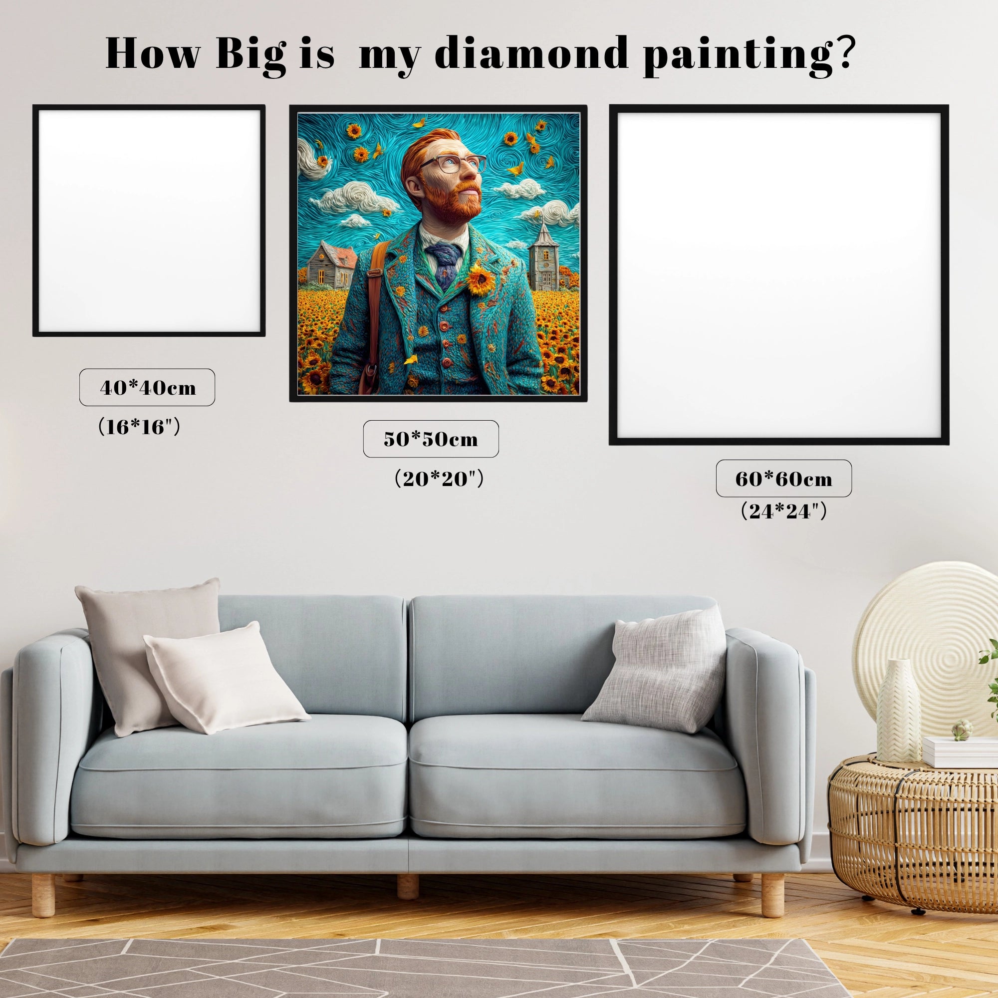 Van Gogh Sunflowers Swirling Sky