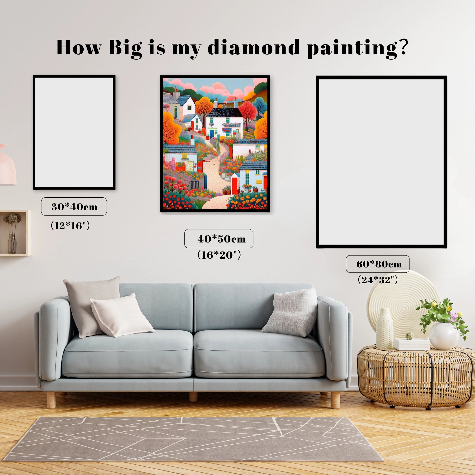 Vibrant Hillside Village Path