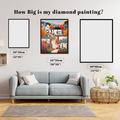 Vibrant Hillside Village Path